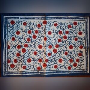 Pomegranate Placemats 3 Available Stephanie Red & Blue Design